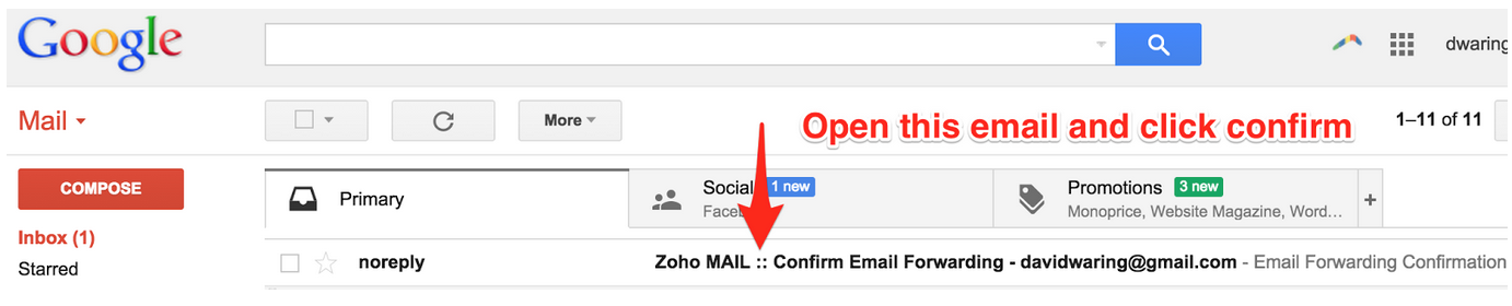 Gmail Confirm Email